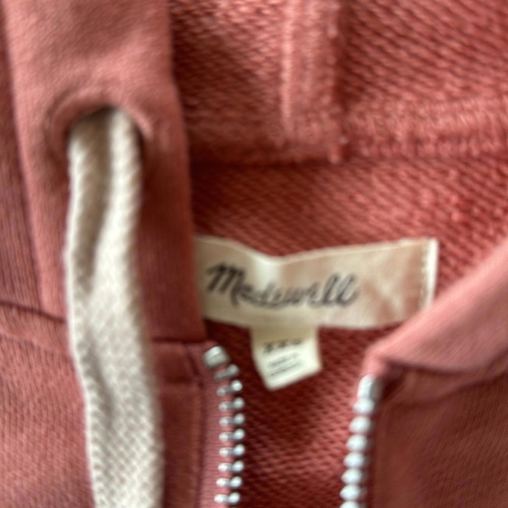 Madewell Quarter Zip Hoodie Sweatshirt Size Womens XXS - Picture 2 of 4
